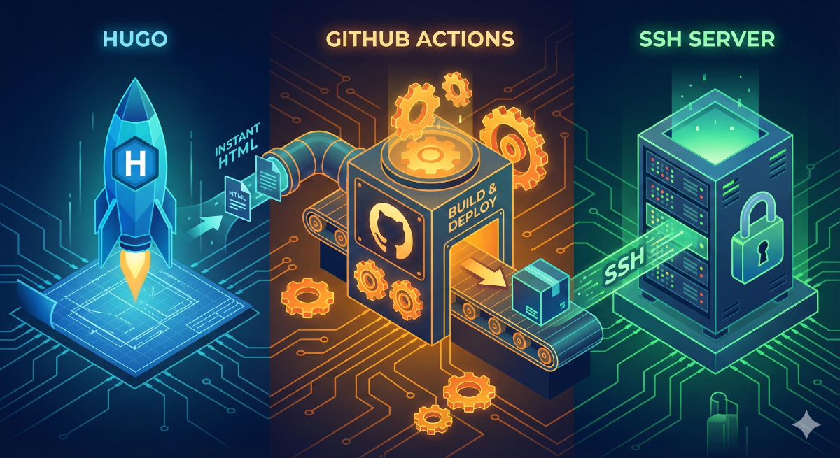Hugo + GitHub Actions: a simple deployment pipeline